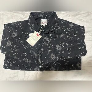 Stoosh Black Starry Pattern cropped jacket